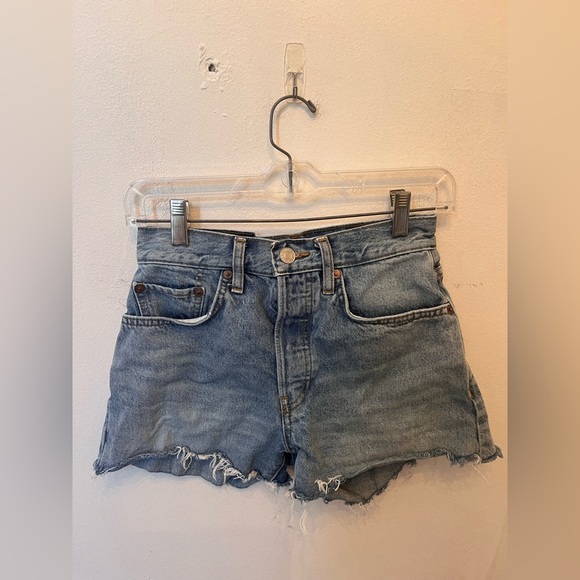 Re/Done Cutoff Short Size 24 Light Denim - Picture 1 of 3